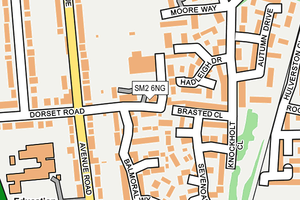 SM2 6NG map - OS OpenMap – Local (Ordnance Survey)