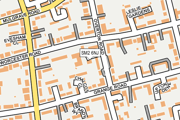 SM2 6NJ map - OS OpenMap – Local (Ordnance Survey)