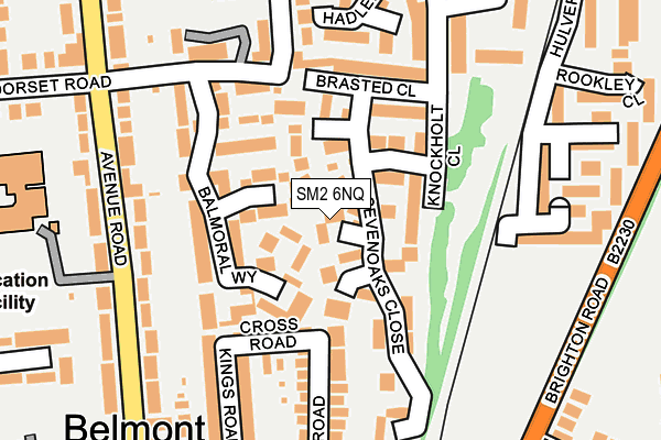 SM2 6NQ map - OS OpenMap – Local (Ordnance Survey)