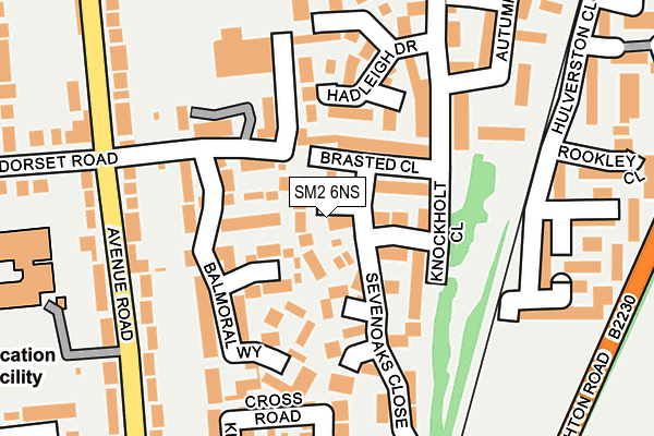 SM2 6NS map - OS OpenMap – Local (Ordnance Survey)