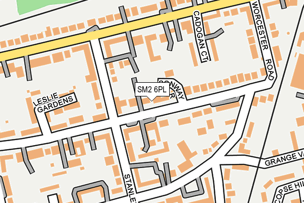 SM2 6PL map - OS OpenMap – Local (Ordnance Survey)