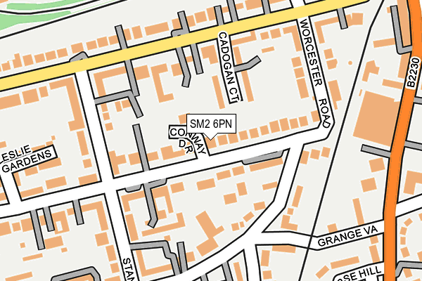 SM2 6PN map - OS OpenMap – Local (Ordnance Survey)