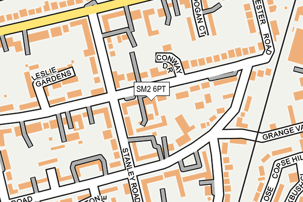 SM2 6PT map - OS OpenMap – Local (Ordnance Survey)