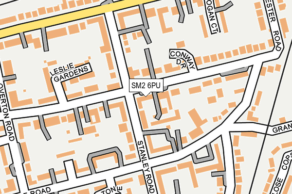 SM2 6PU map - OS OpenMap – Local (Ordnance Survey)