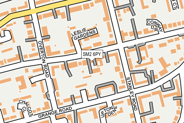 SM2 6PY map - OS OpenMap – Local (Ordnance Survey)