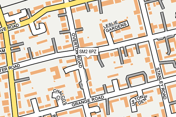 SM2 6PZ map - OS OpenMap – Local (Ordnance Survey)