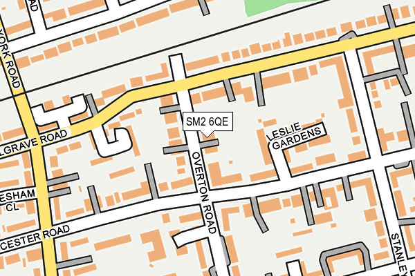 SM2 6QE map - OS OpenMap – Local (Ordnance Survey)