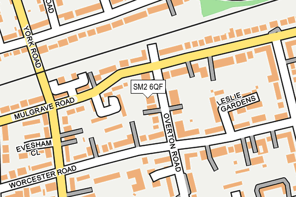SM2 6QF map - OS OpenMap – Local (Ordnance Survey)