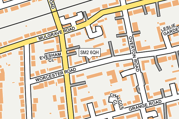 SM2 6QH map - OS OpenMap – Local (Ordnance Survey)