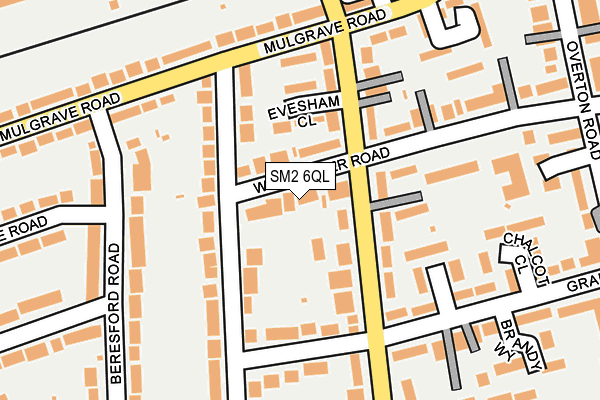 SM2 6QL map - OS OpenMap – Local (Ordnance Survey)