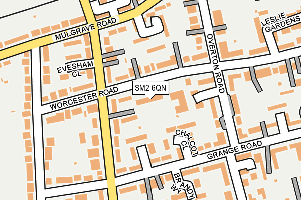 SM2 6QN map - OS OpenMap – Local (Ordnance Survey)