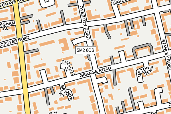 SM2 6QS map - OS OpenMap – Local (Ordnance Survey)