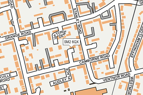 SM2 6QX map - OS OpenMap – Local (Ordnance Survey)