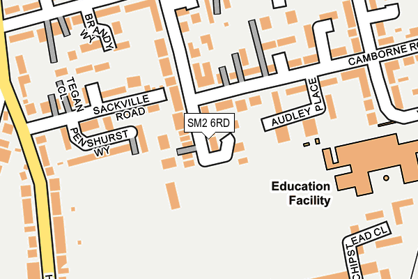 SM2 6RD map - OS OpenMap – Local (Ordnance Survey)