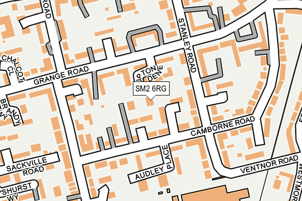 SM2 6RG map - OS OpenMap – Local (Ordnance Survey)