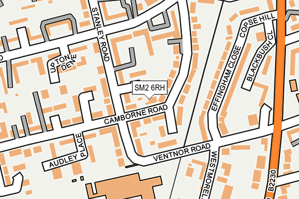 SM2 6RH map - OS OpenMap – Local (Ordnance Survey)