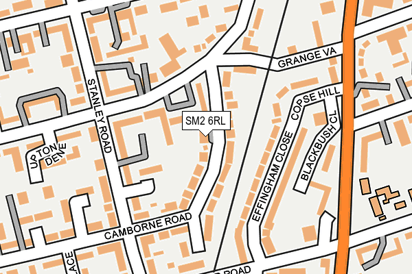 SM2 6RL map - OS OpenMap – Local (Ordnance Survey)