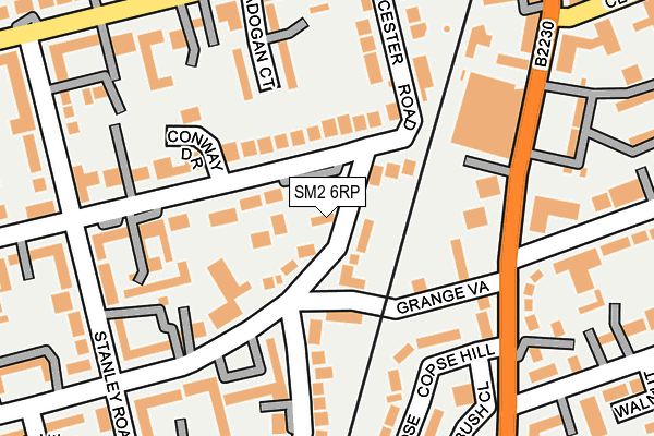 SM2 6RP map - OS OpenMap – Local (Ordnance Survey)