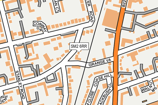 SM2 6RR map - OS OpenMap – Local (Ordnance Survey)