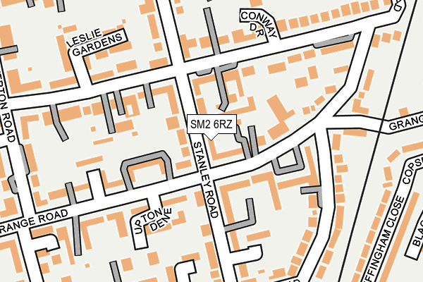 SM2 6RZ map - OS OpenMap – Local (Ordnance Survey)