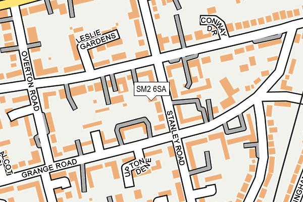 SM2 6SA map - OS OpenMap – Local (Ordnance Survey)