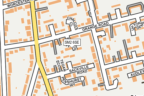 SM2 6SE map - OS OpenMap – Local (Ordnance Survey)