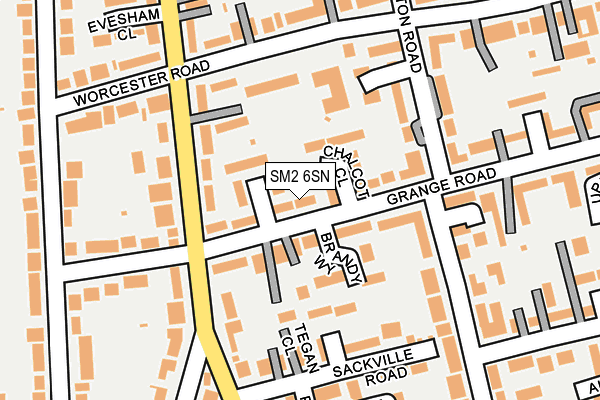 SM2 6SN map - OS OpenMap – Local (Ordnance Survey)
