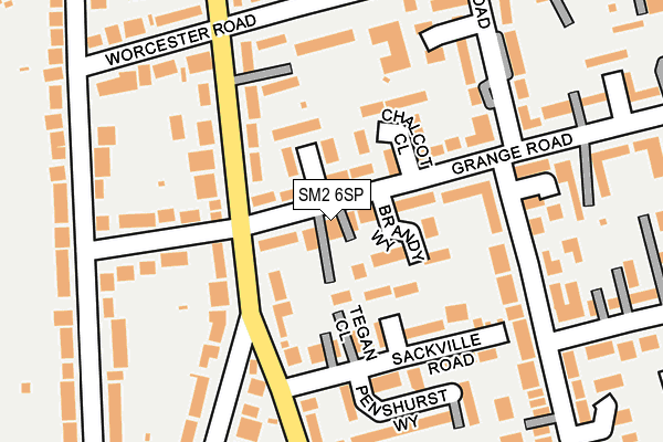 SM2 6SP map - OS OpenMap – Local (Ordnance Survey)