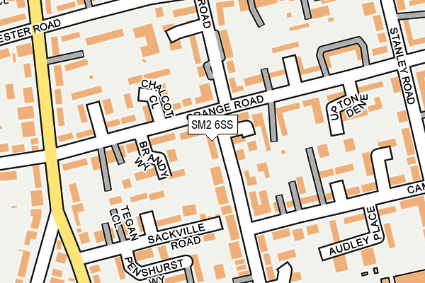 SM2 6SS map - OS OpenMap – Local (Ordnance Survey)