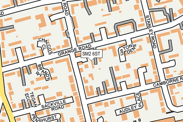 SM2 6ST map - OS OpenMap – Local (Ordnance Survey)