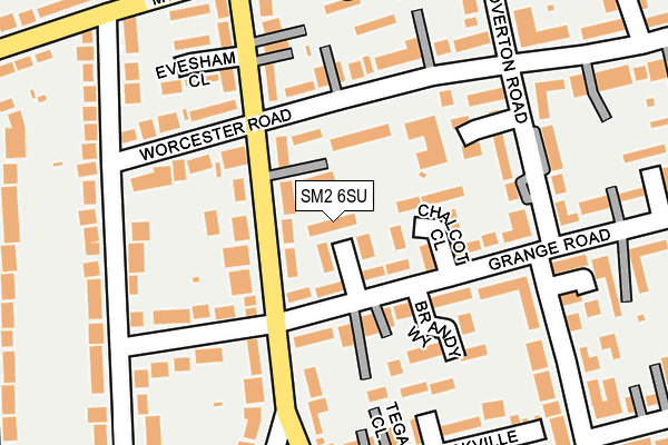 SM2 6SU map - OS OpenMap – Local (Ordnance Survey)
