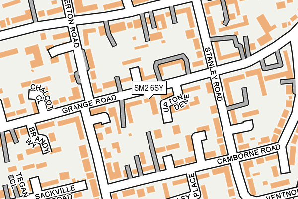SM2 6SY map - OS OpenMap – Local (Ordnance Survey)