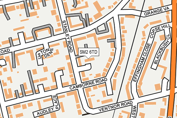 SM2 6TD map - OS OpenMap – Local (Ordnance Survey)