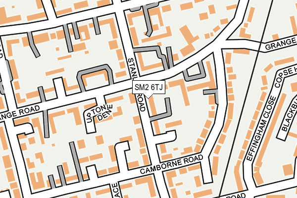 SM2 6TJ map - OS OpenMap – Local (Ordnance Survey)