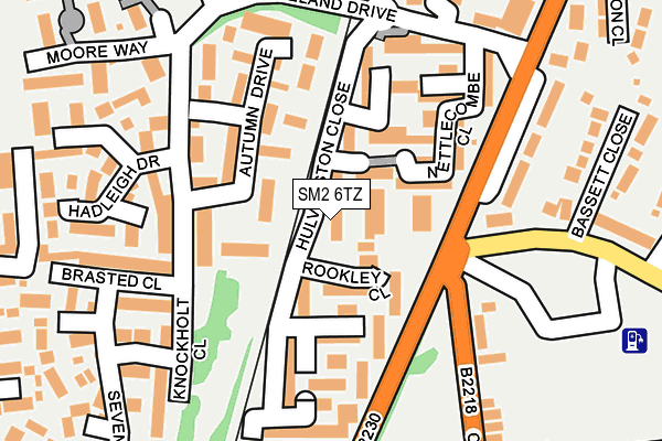 SM2 6TZ map - OS OpenMap – Local (Ordnance Survey)