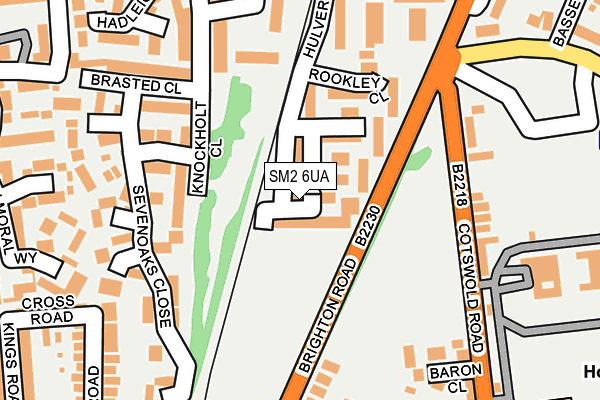 SM2 6UA map - OS OpenMap – Local (Ordnance Survey)