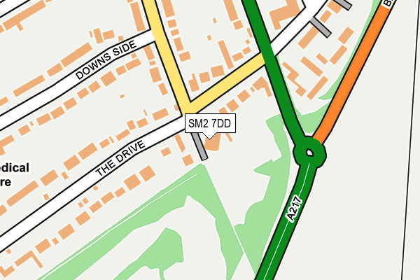 SM2 7DD map - OS OpenMap – Local (Ordnance Survey)