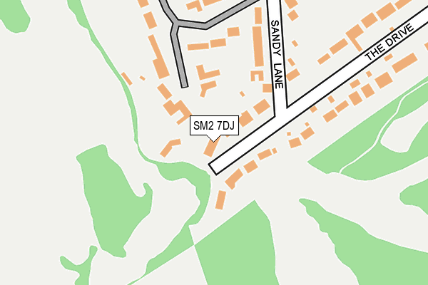 SM2 7DJ map - OS OpenMap – Local (Ordnance Survey)