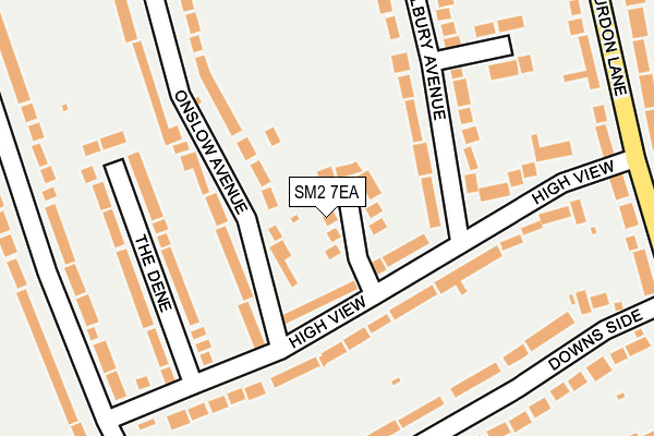 SM2 7EA map - OS OpenMap – Local (Ordnance Survey)