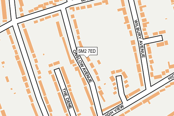 SM2 7ED map - OS OpenMap – Local (Ordnance Survey)