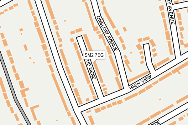 SM2 7EG map - OS OpenMap – Local (Ordnance Survey)