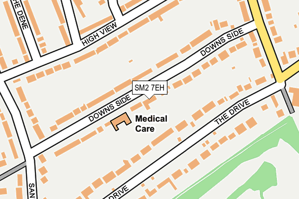 SM2 7EH map - OS OpenMap – Local (Ordnance Survey)