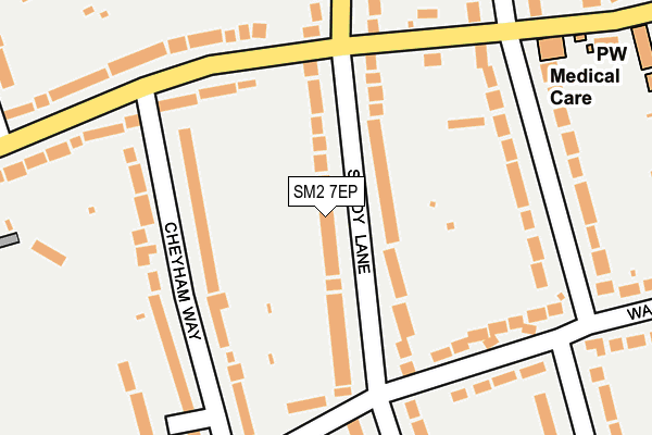 SM2 7EP map - OS OpenMap – Local (Ordnance Survey)