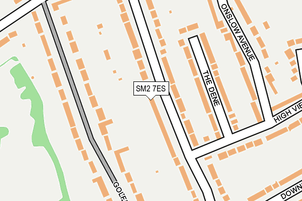SM2 7ES map - OS OpenMap – Local (Ordnance Survey)