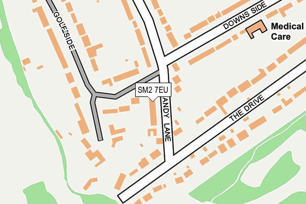 SM2 7EU map - OS OpenMap – Local (Ordnance Survey)