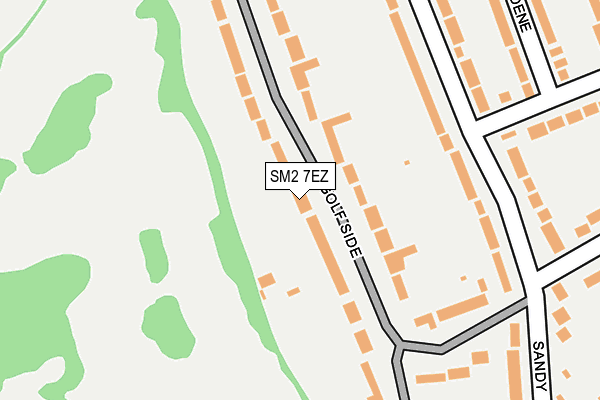 SM2 7EZ map - OS OpenMap – Local (Ordnance Survey)