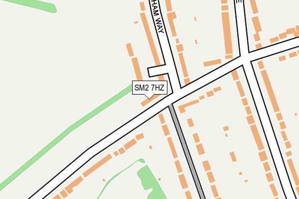 SM2 7HZ map - OS OpenMap – Local (Ordnance Survey)