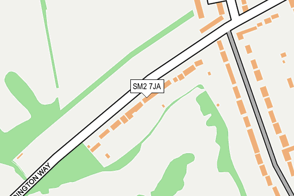 SM2 7JA map - OS OpenMap – Local (Ordnance Survey)
