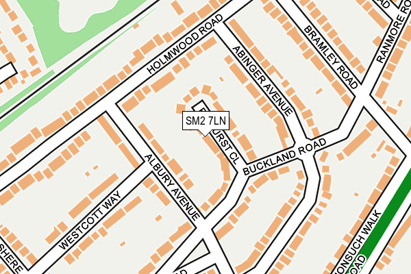 SM2 7LN map - OS OpenMap – Local (Ordnance Survey)