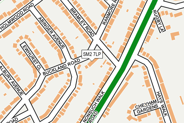 SM2 7LP map - OS OpenMap – Local (Ordnance Survey)